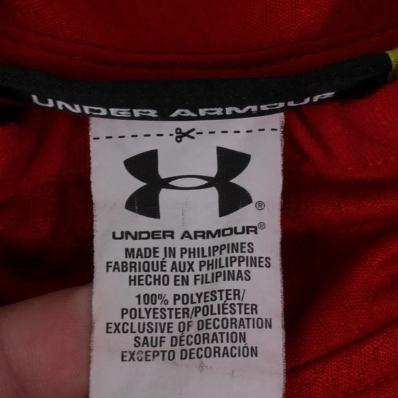 UNDER ARMOUR Men/Women Red Maryland Terrapins Loose Fit Half Zip Medium - Picture 4 of 6